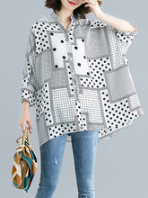 Original Chiffon Polka-Dot Blouses&Shirts Tops